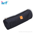 Cylindric Shaped Denim Pencil Case for Teenagers